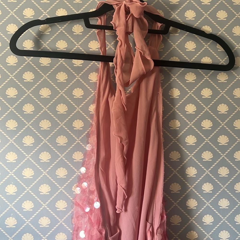 Zara SEQUIN HALTER DRESS - Picture 8 of 9